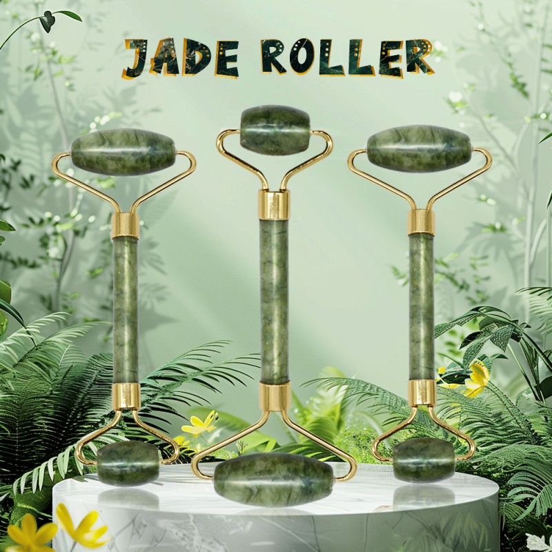 Jade Roller Set Factory - Natural Green Gua Sha Facial Tool Set