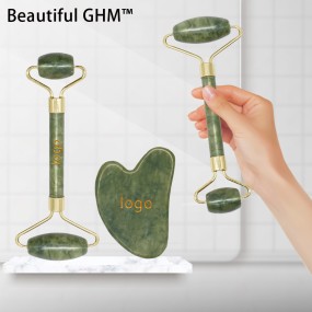 Jade Roller Set Factory - Natural Green Gua Sha Facial Tool Set