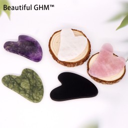 Gua Sha Stone Factory - Free Logo Rose Quartz Facial Tool