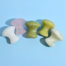 Mushroom Guasha Manufacturer - Natural Green Stone Face Lifting