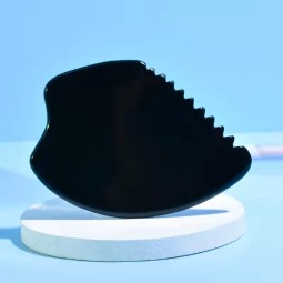 Comb Guasha Manufacturer - Custom Logo Black Bian Stone Tool