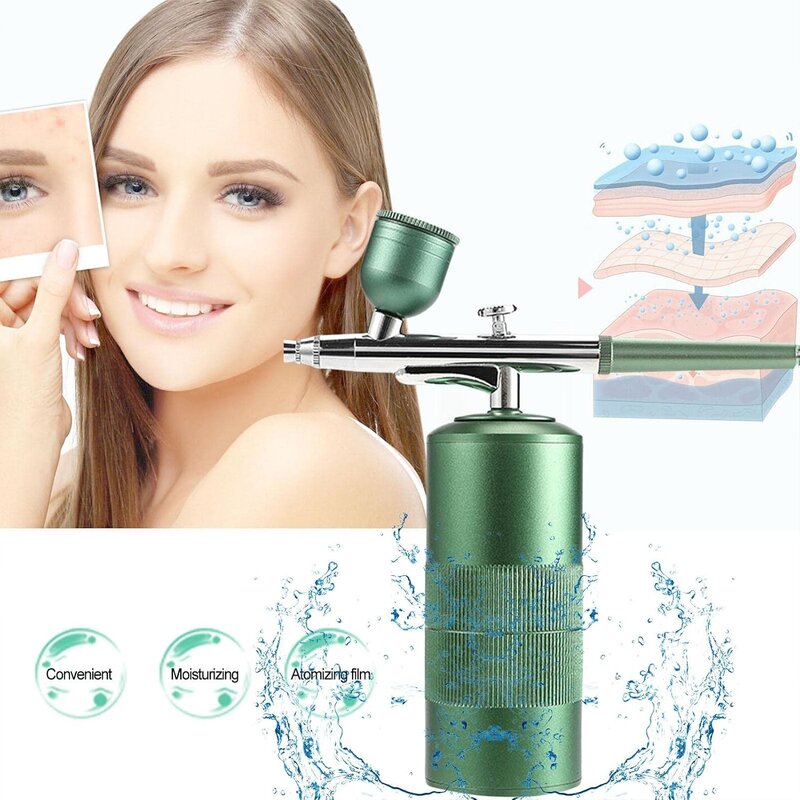 Airbrush Compressor Kit - Professional Makeup Barber Cordless Nail Paint Spray Gun