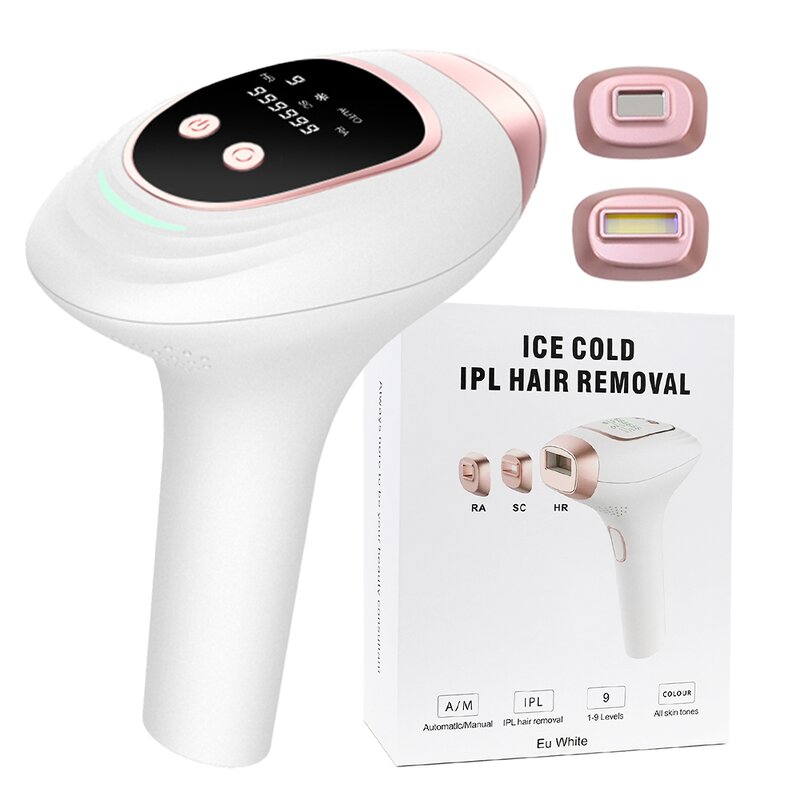 IPL Laser Epilator - Handset Ice Cooling Painless Permanent Hair Removal Device