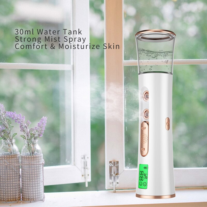 Nano Facial Steamer - Double Port Handheld Face Deep Cleaning Moisturizer Sprayer