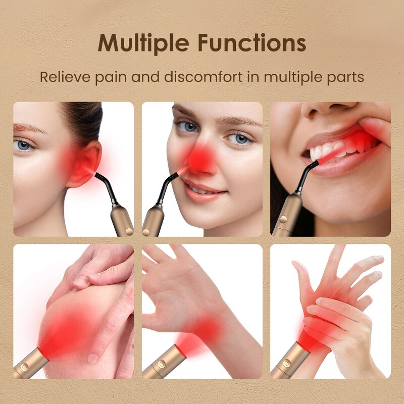 Red Infrared Light Wand - 660nm 810nm 850nm 940nm Lip Wound Healing Therapy Tool
