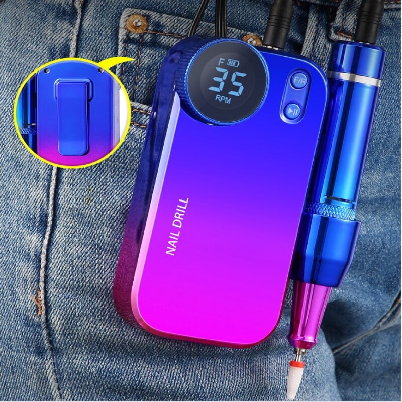 Electric Nail Drill - Colorful High Speed 35000Rpm Professional Manicure Tool