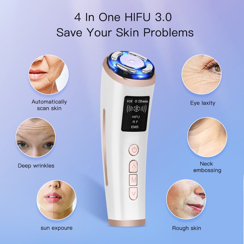 3 in 1 RF Facial Machine - Home High Intensity EMS Skin Rejuvenation Massager
