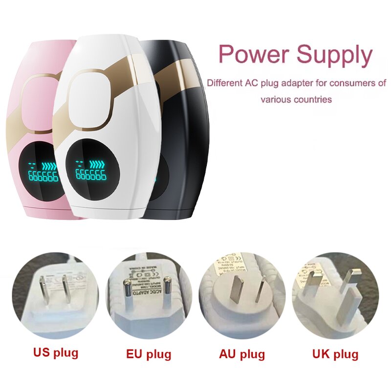 IPL Laser Hair Remover - New Portable Home Use Electric Depilator Epilator Tool