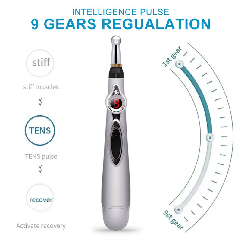 3 in 1 Massage Pen - Electric Self Massage Vibration Meridian Energy Pain Relief