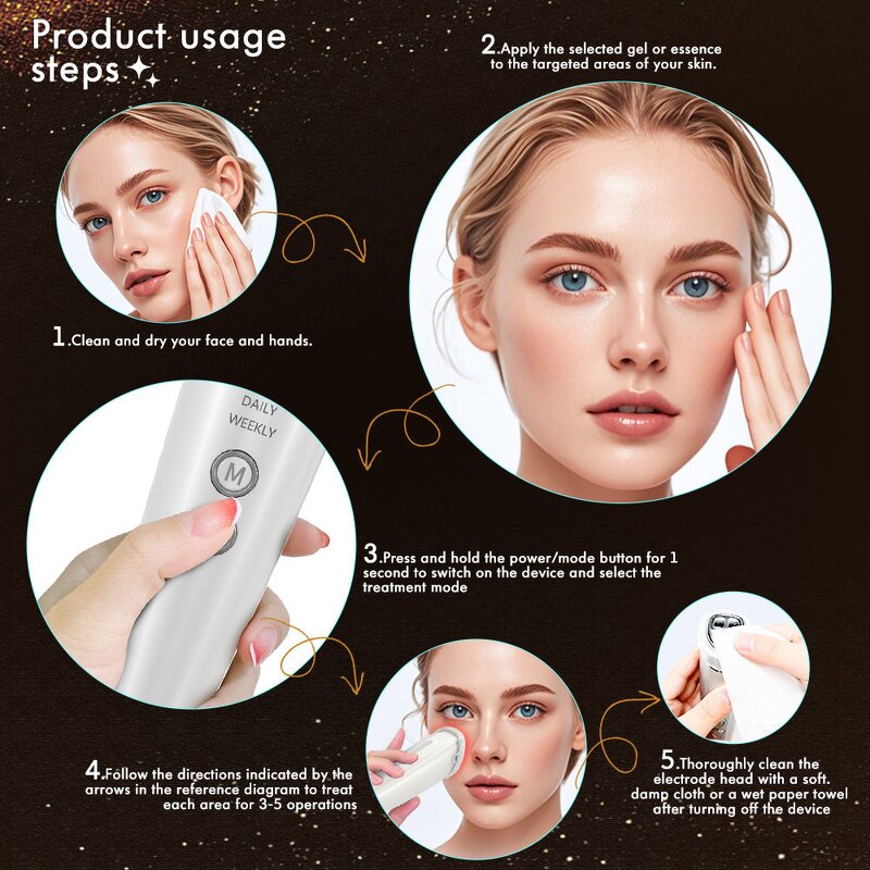 Microcurrent Facial Device - 2025 Multifunction Home Neck Skin Care Massager