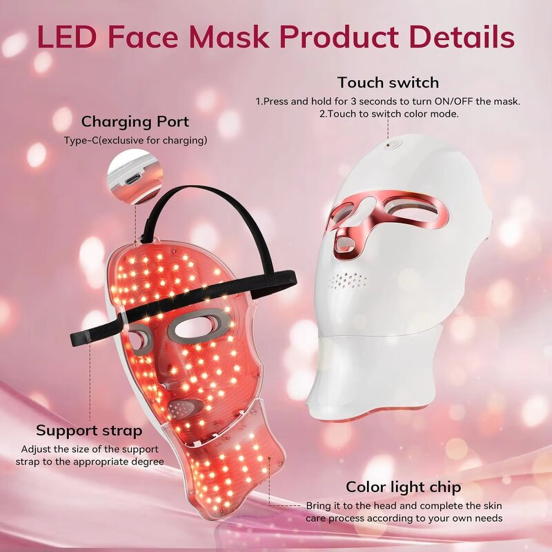 7 Color Facial Mask - 2026 Rechargeable Skin Scrub Acne Anti Aging Beauty Device
