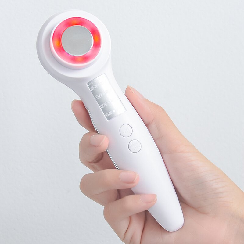 EMS Photon Facial Massager - 4 Modes Blue Red Light Micro Current Rejuvenation Tool