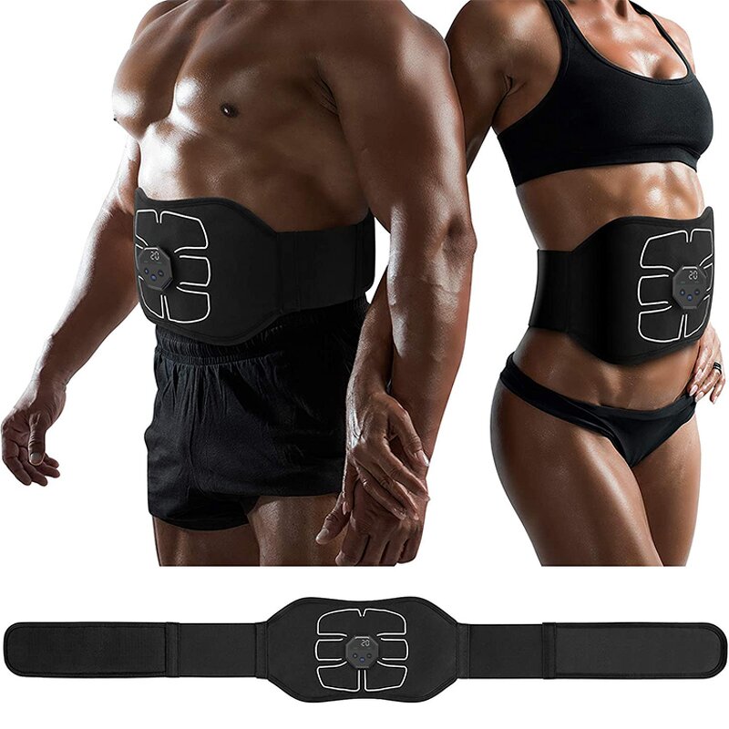 Abdominal Toning Belt - Muscle Toner Fitness Training Gear ABS Stimulator Home