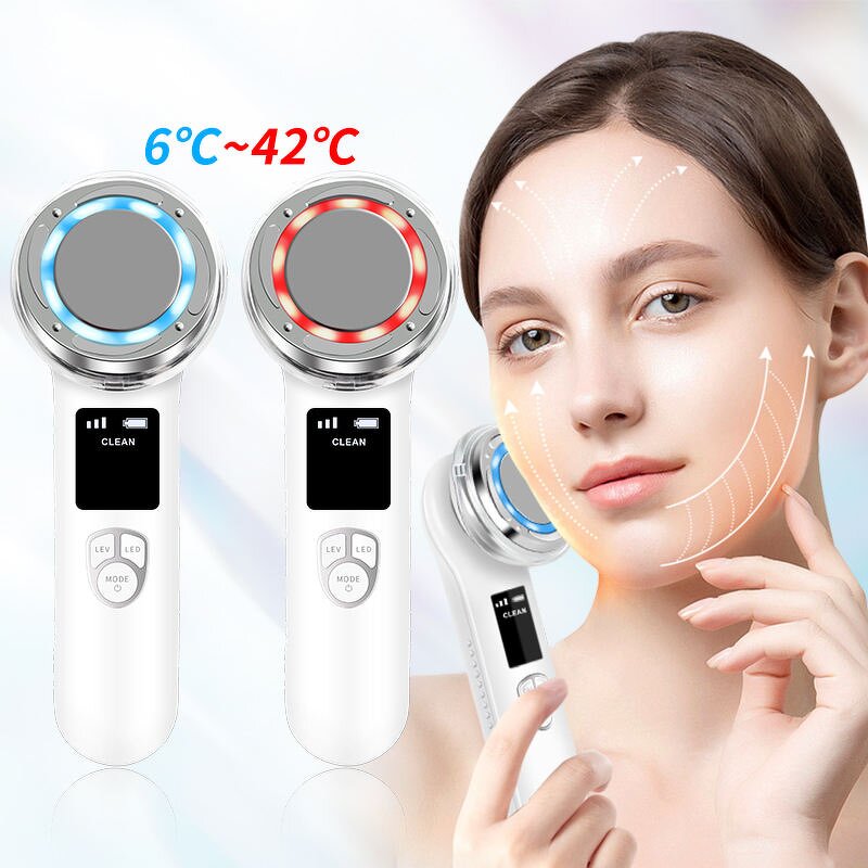 5 in 1 Facial Massager - LED Photon Therapy Skin Tightening Face Lifting Device