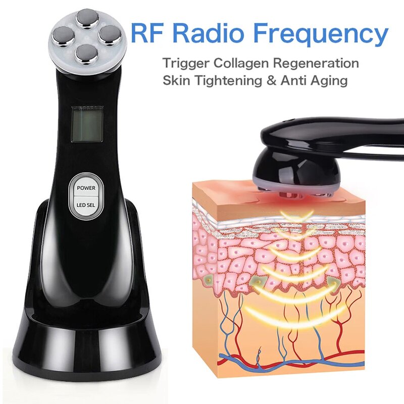 RF Facial Lifting Device - High Frequency Skin Rejuvenation Tightening Massager