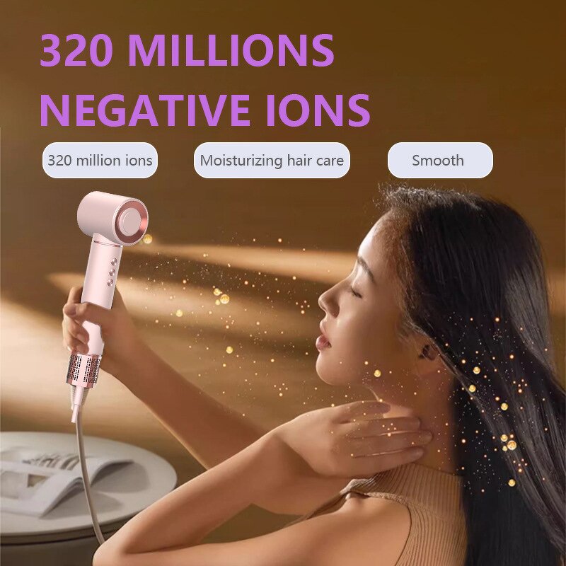 5 in 1 Hot Air Styler - 200 Million Ions 110000 Rpm Curler Salon Hair Dryer