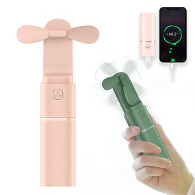 2 in 1 Mini Fan - Hot Sale Travel Powerful Handheld Power Bank Rechargeable Fan