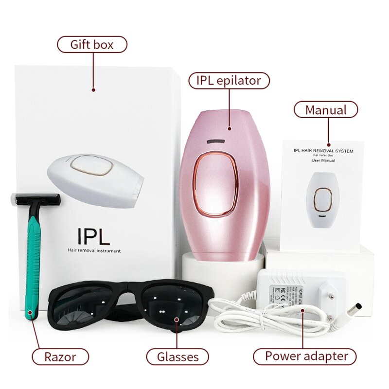 Mini IPL Hair Removal Device - 2025 Hot Sales Female Home Laser Handset