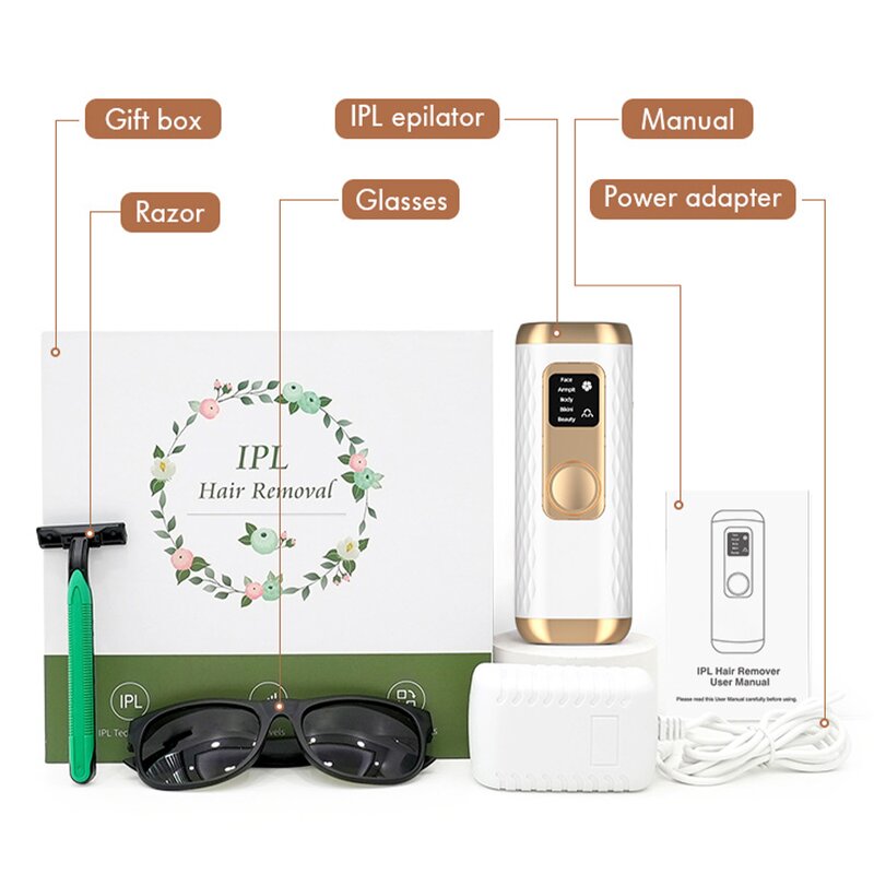 IPL Laser Hair Removal - 5 Modes Skin Rejuvenation Permanent Whole Body Device