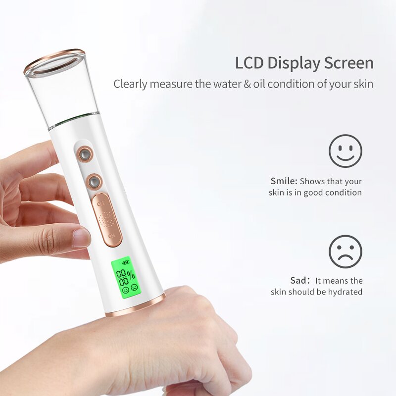 Nano Facial Steamer - Double Port Handheld Face Deep Cleaning Moisturizer Sprayer