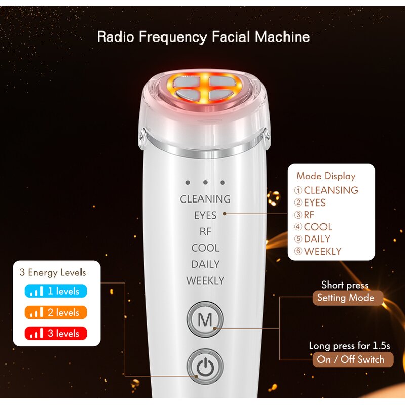 Microcurrent Facial Device - 2025 Multifunction Home Neck Skin Care Massager