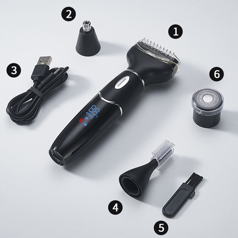 4 in 1 Hair Trimmer Kit - Professional Men Body Nose Beard Electric Foil Shaver