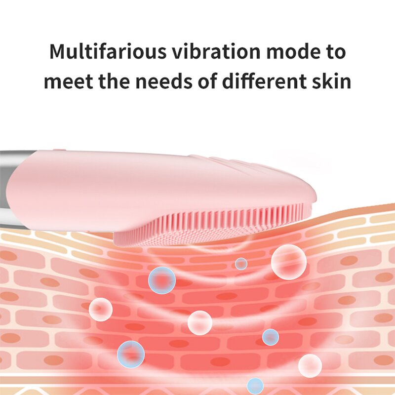 Silicone Facial Cleansing Brush - Rechargeable Waterproof Sonic Deep Clean Exfoliator