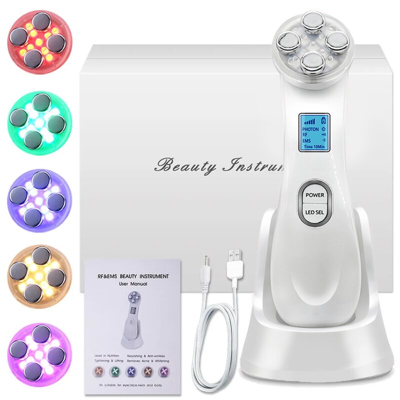 RF Facial Lifting Device - High Frequency Skin Rejuvenation Tightening Massager