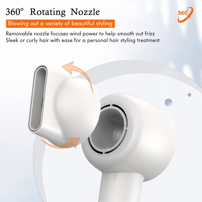 Ionic Hair Dryer - 2025 Best 220V 600 Million Negative Ion BLDC Portable Dryer