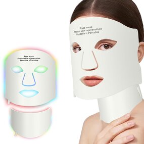 7 Color LED Therapy Mask - Korean Skincare Face Neck Red Light Skin Care Device