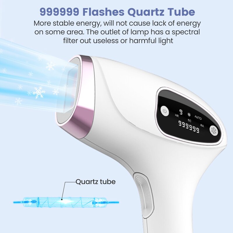 IPL Laser Hair Remover - Private Label Ice Cooling 999999 Flashes Home Device