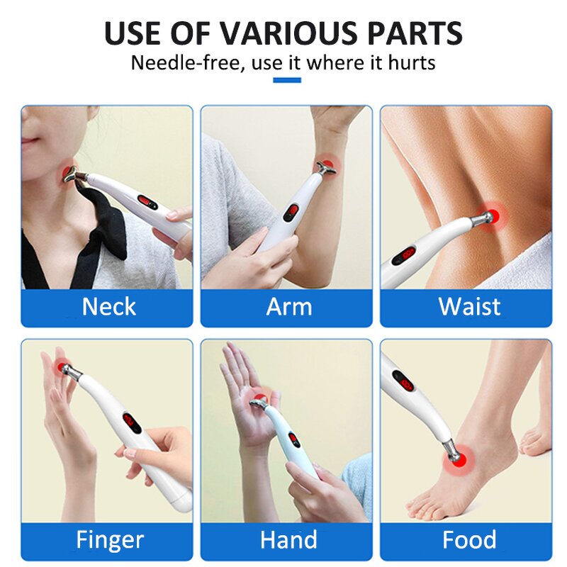 5 in 1 Acupuncture Pen - OEM New Trends Rechargeable Magnetic Therapy Meridian Tool
