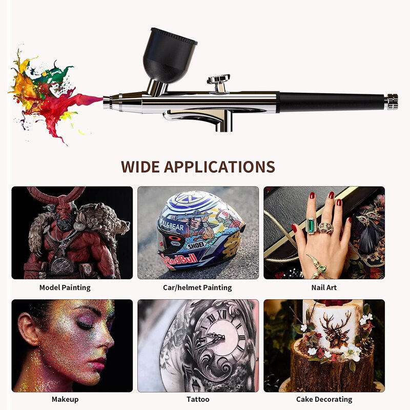 Cordless Airbrush Set - 2025 Portable Rechargeable Makeup Nail Art Cake Tool