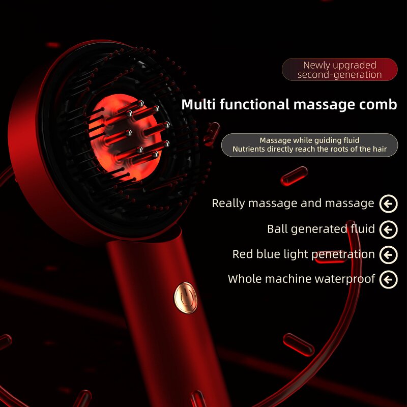 Electric Scalp Massager - New Vibration Comb Oil Applicator Hair Growth Brush