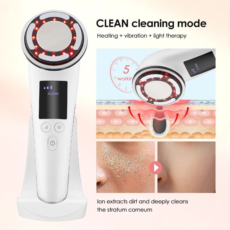 Hot Cold Face Massager - Wholesale Handheld LED Vibrating Face Lifting Device