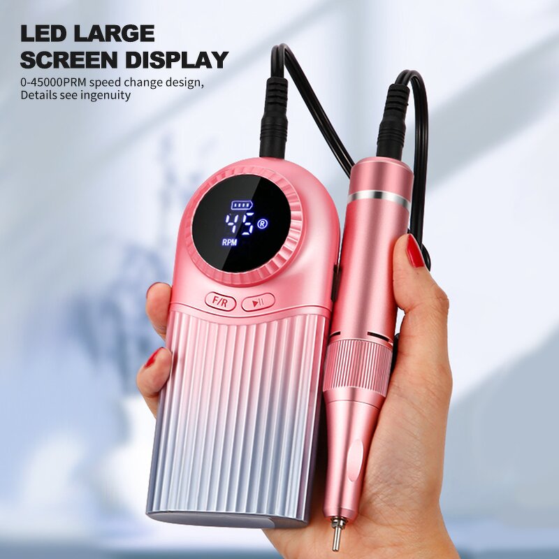 Electric Nail Drill - Low Noise High Speed 45000Rpm Professional Manicure Tool