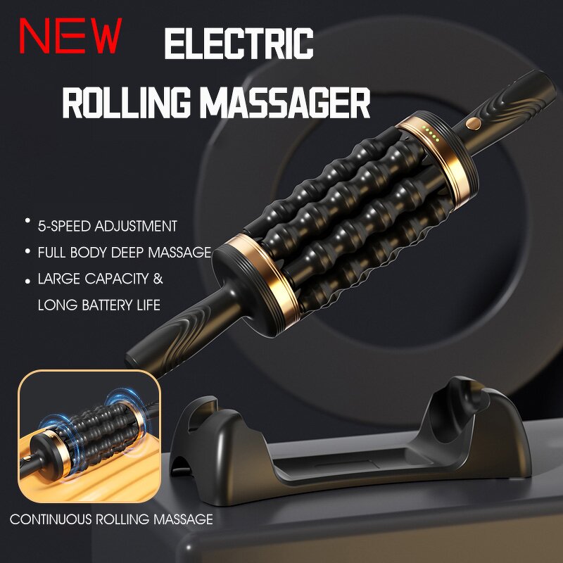 Rolling Percussive Massager - New Upgraded Rechargeable Neck Body Shape Tool