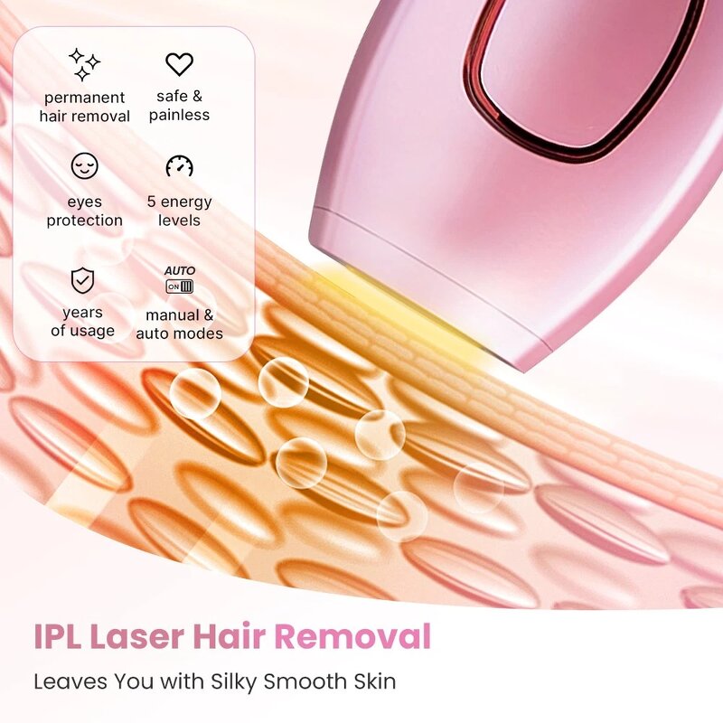 IPL Laser Hair Removal - Home Facial Permanently High Power Portable Epilation Tool