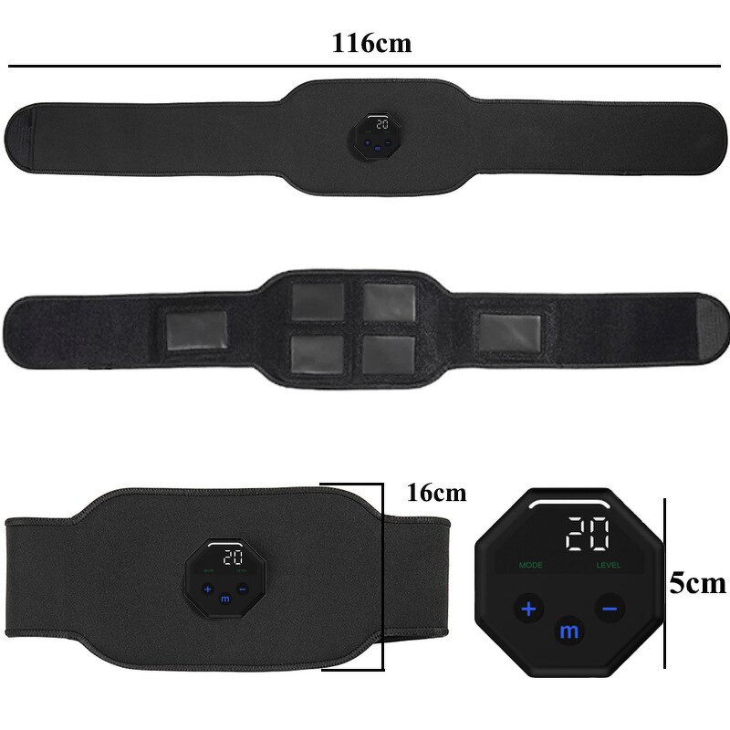 Abdominal Toning Belt - Muscle Toner Fitness Training Gear ABS Stimulator Home