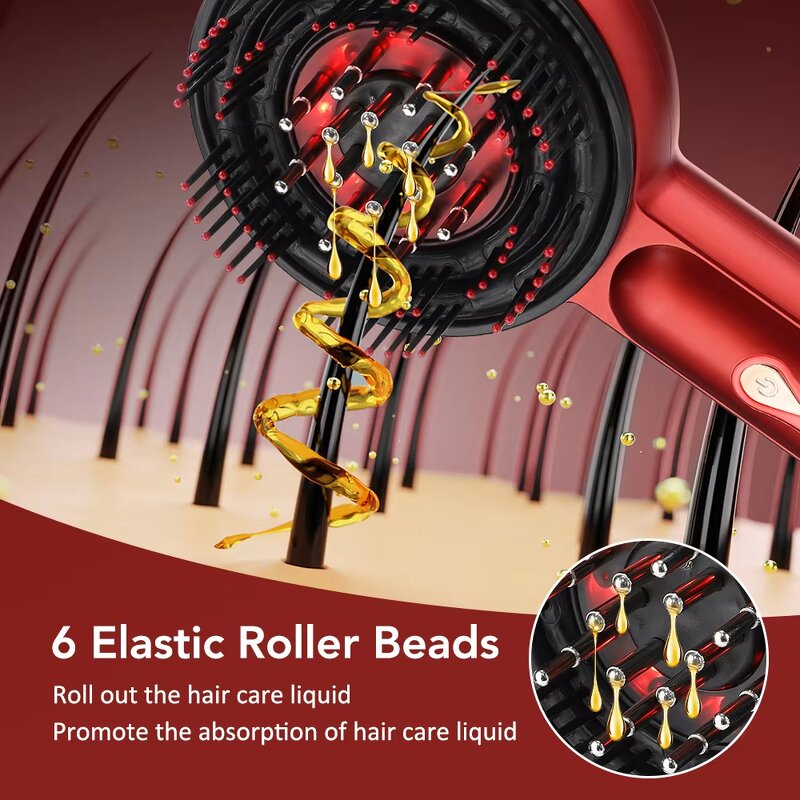 Electric Scalp Massager - Handheld Vibration Oil Applicator Anti Hair Loss Brush