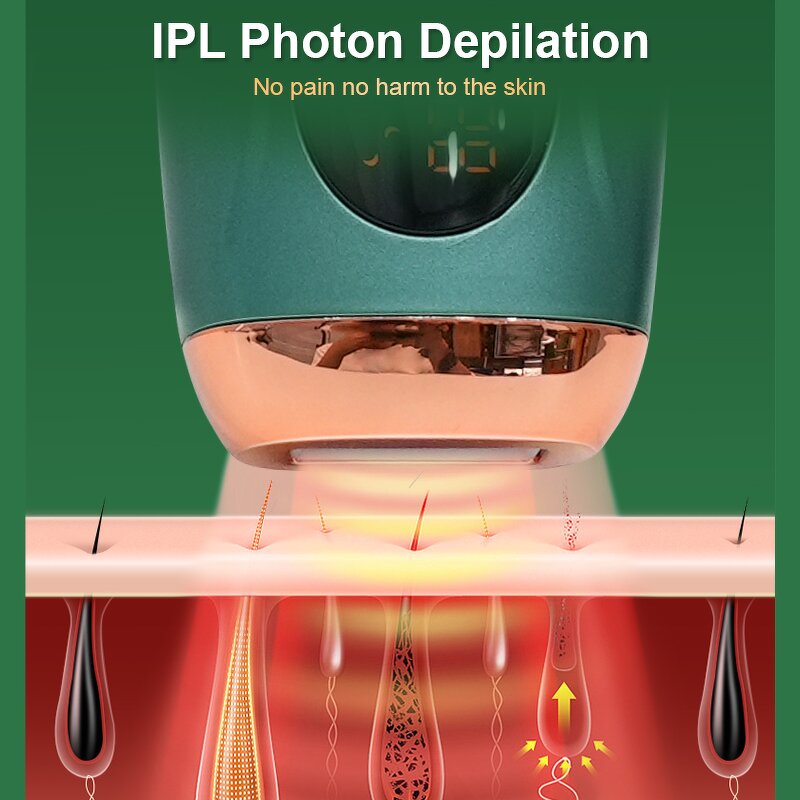 IPL Laser Hair Remover - Most Popular Electric Facial Epilation a Maison Device