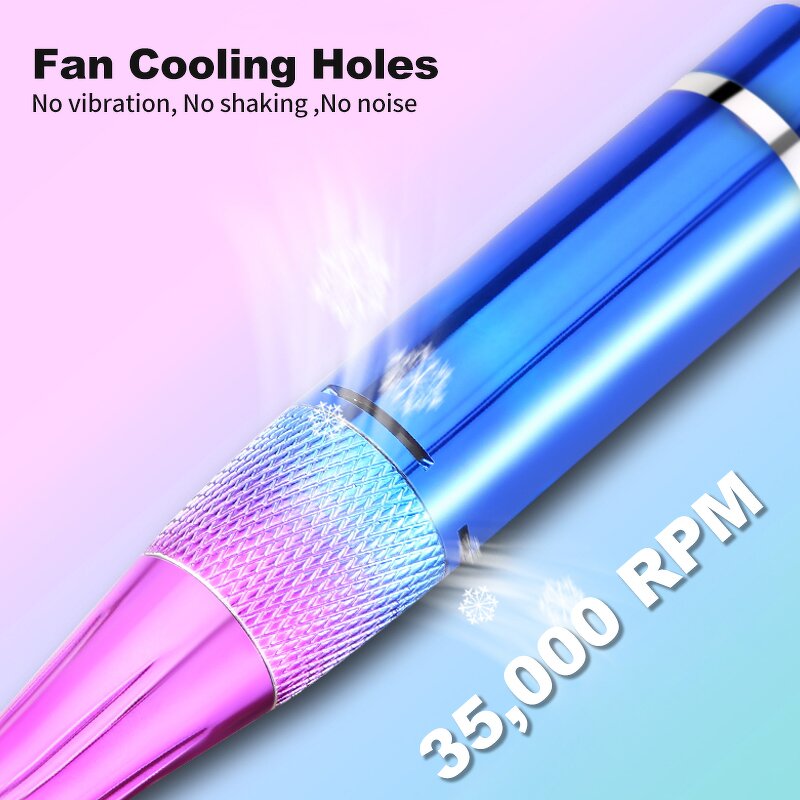 Electric Nail Drill - Colorful High Speed 35000Rpm Professional Manicure Tool