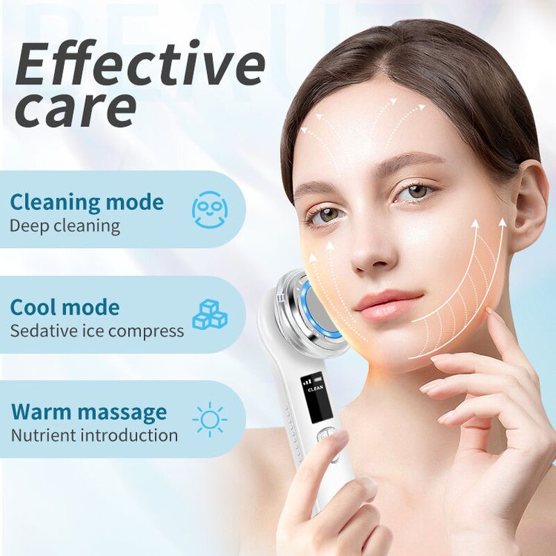 5 in 1 Facial Massager - LED Photon Therapy Skin Tightening Face Lifting Device