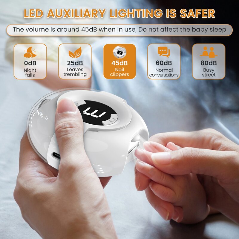 Electric Nail Clipper - 2025 New Trends Portable Manicure LED Light Trimmer