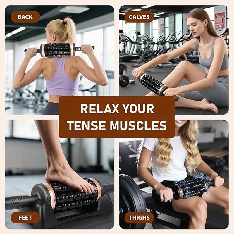 Rolling Percussive Massager - New Upgraded Rechargeable Neck Body Shape Tool