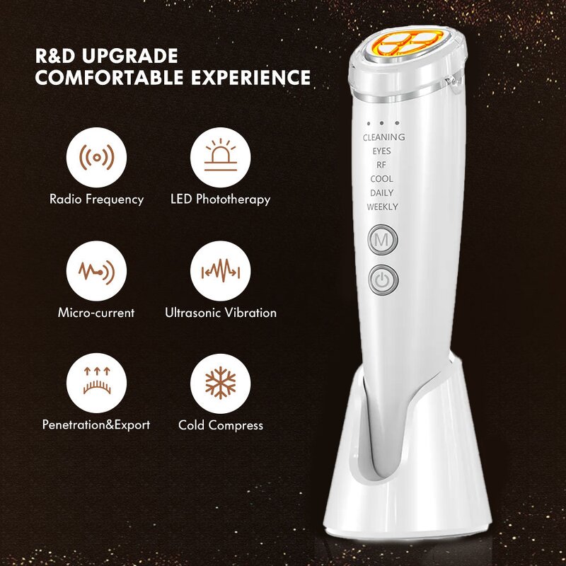 Microcurrent Facial Device - 2025 Multifunction Home Neck Skin Care Massager