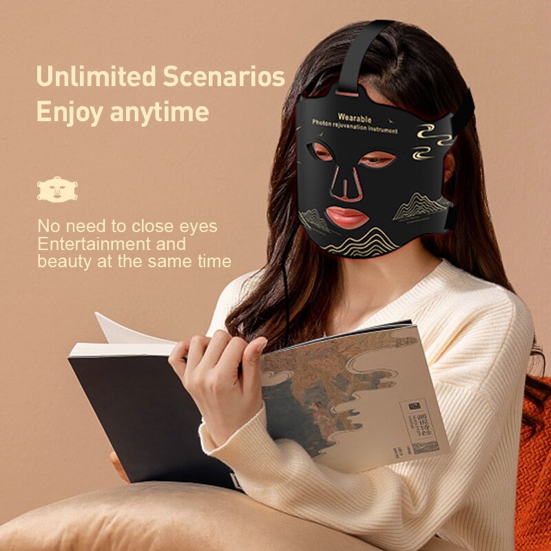 Silicone LED Face Mask - 2025 Best Selling Red Light Rejuvenating Therapy Tool