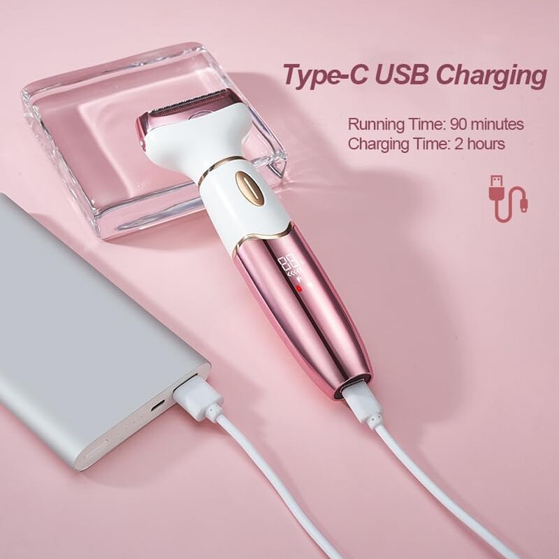 4 in 1 Lady Shaver - Rechargeable Waterproof Body Bikini Hair Trimmer Razor