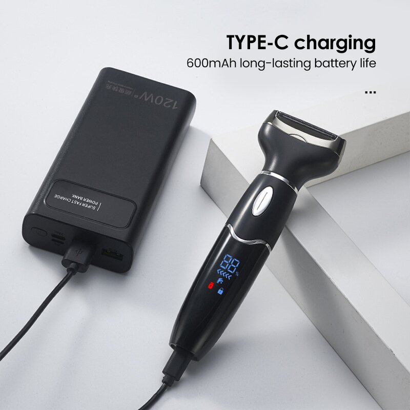 IPX7 Cordless Electric Shaver - Painless Female Body Bikini Hair Trimmer Razor