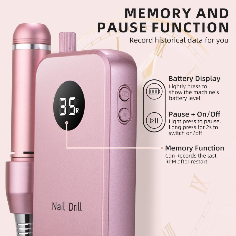 Electric Nail Drill - 2025 New Design 35000Rpm Professional Manicure Drill Tool